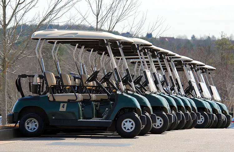golf carts at mobile home park