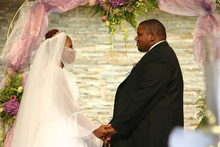 A black couple are married