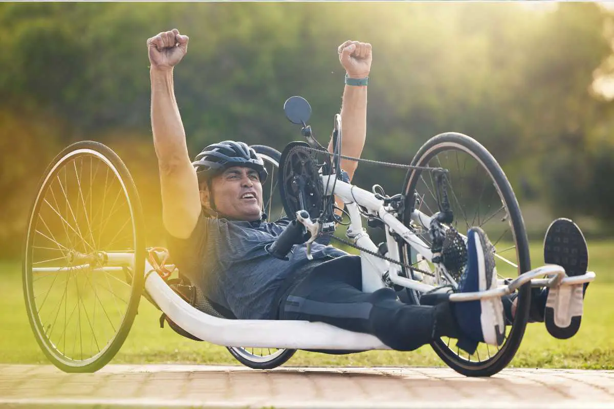 an example of fun gifts to give an older man in your life looking for a fun new hobby - a recumbent bicycle