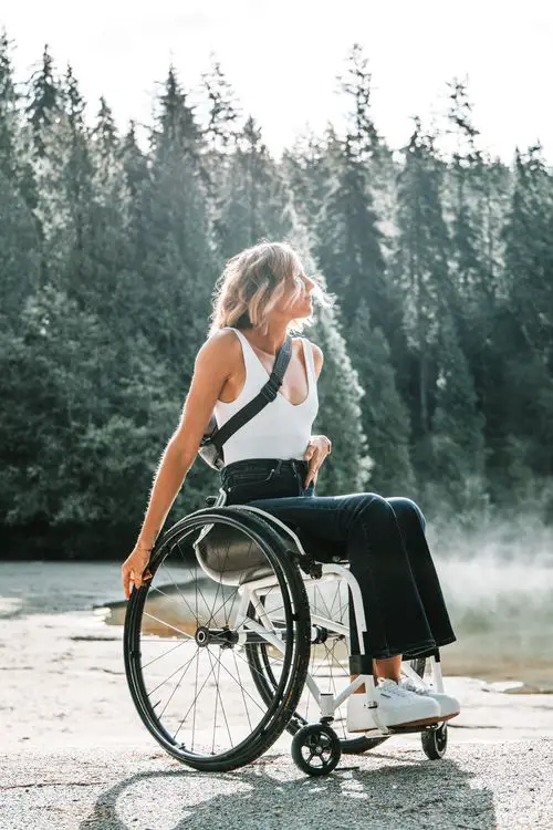 Woman in a wheelchair