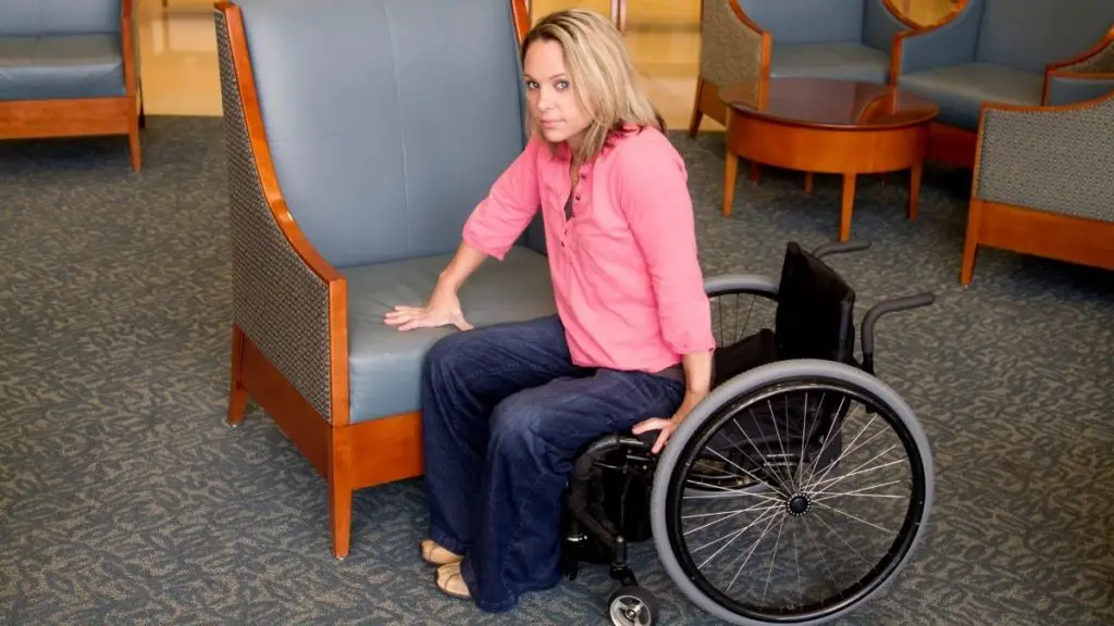 woman needs wheelchair transfer boards