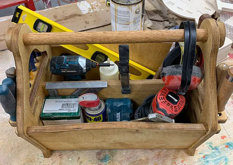 wooden caddy tool organizer