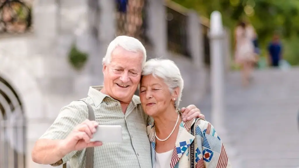 mature selfies - seniors taking a picture