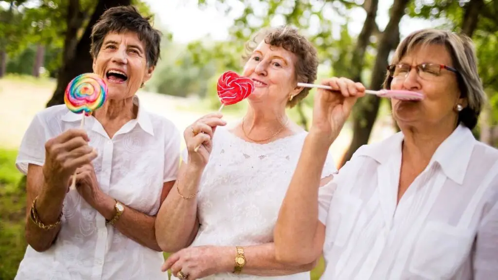 old people candy lollipops