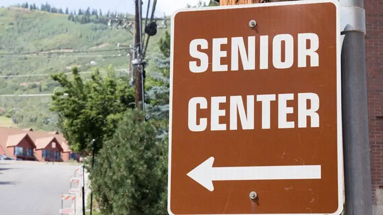 senior citizen centers sign