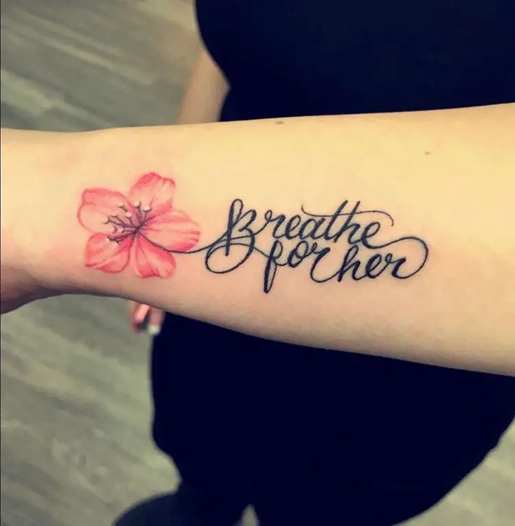 Flower for Grandma tattoo