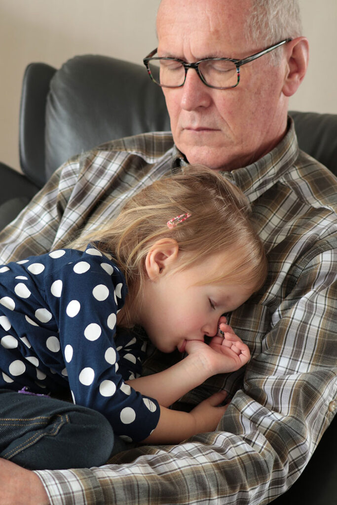 grandpa with grandchild