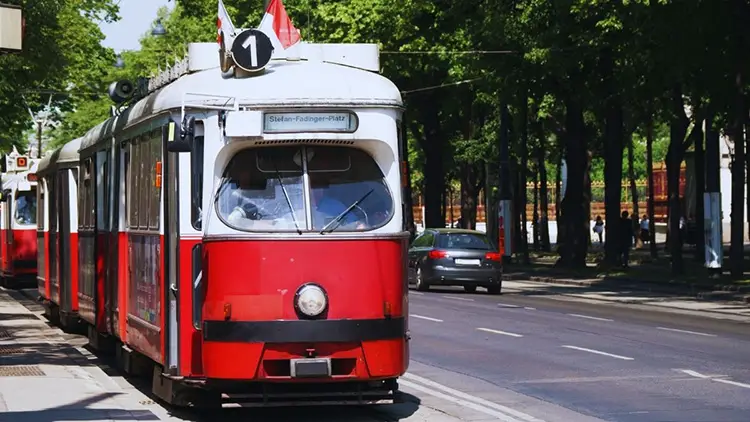 tram in vienna, austria