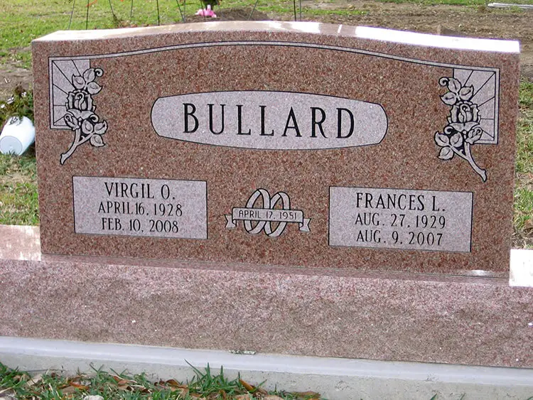 husband and wife headstones
