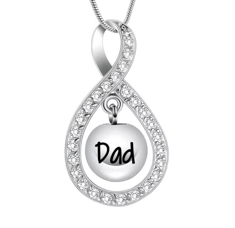 Keepsake Diamond Infinity Cremation Necklace