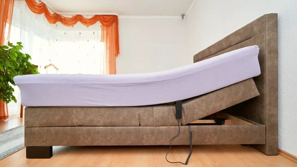 adjustable bed in the bedroom