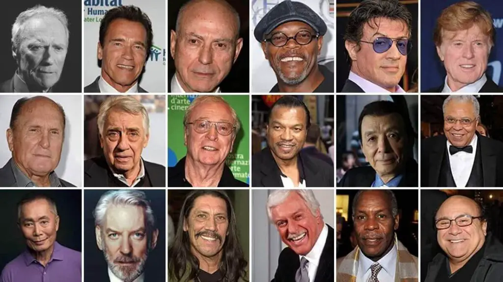 Oldest Male Actors collage