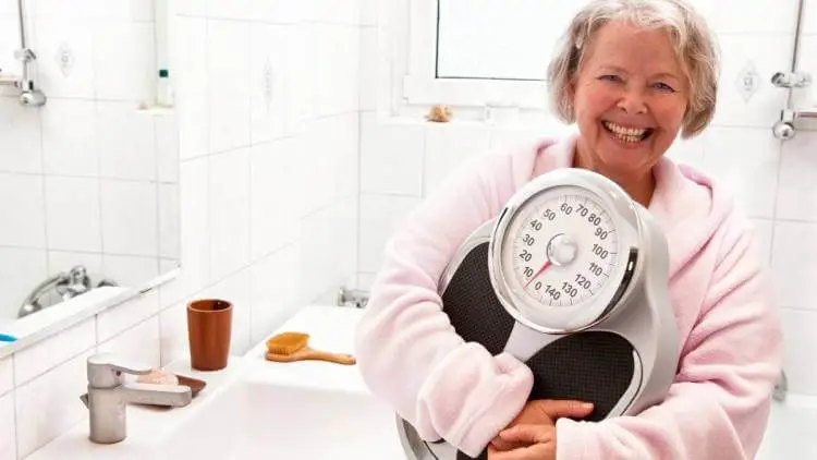 senior woman happy with weightloss