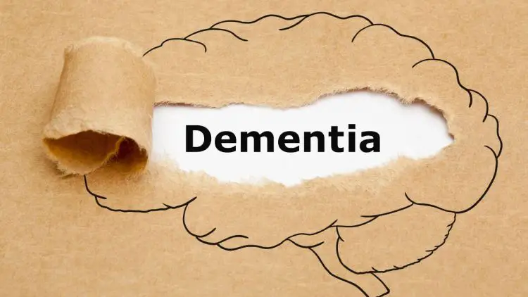 dementia written on ripped paper