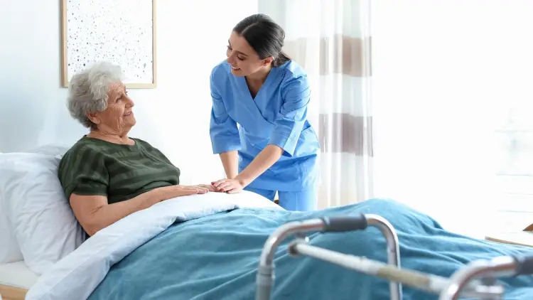 elderly woman in hospice care