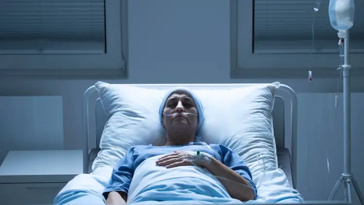 woman in palliative ward