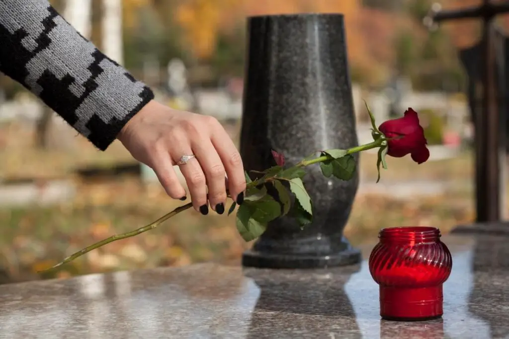 flower on the grave