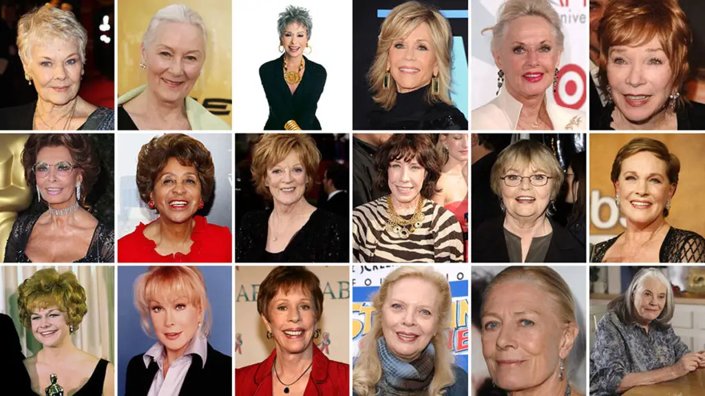 oldest female actors collage