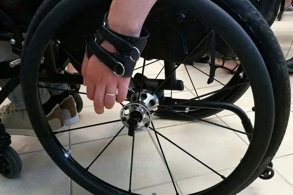 Wheelchair Gloves with wheel